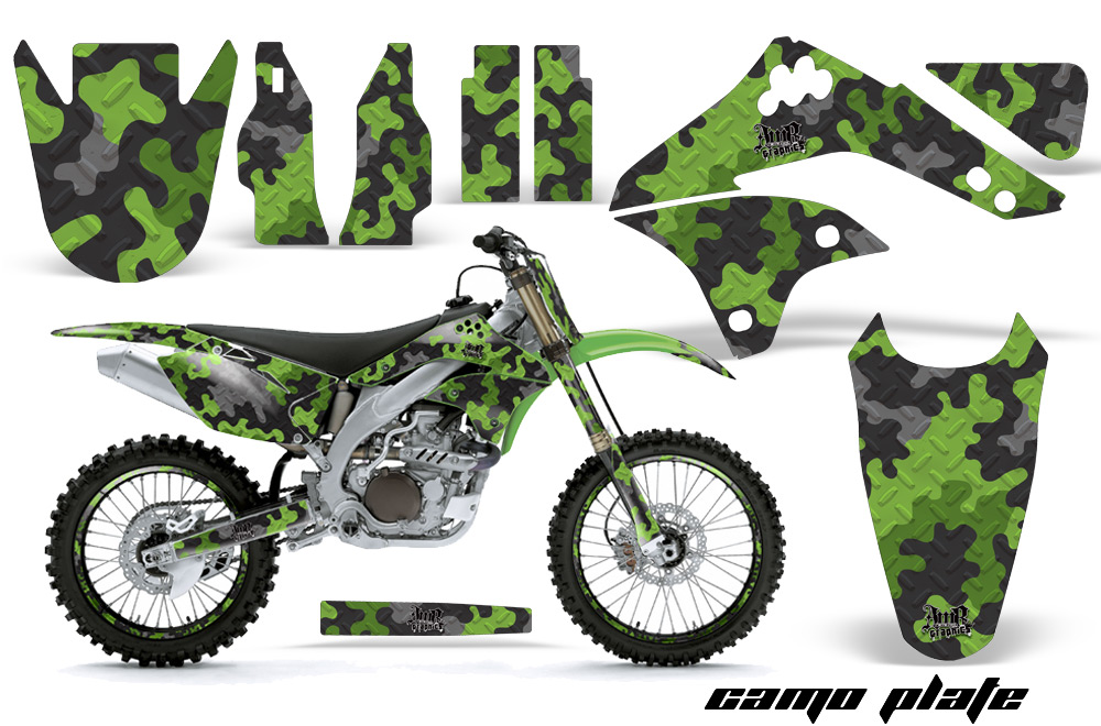 Kawasaki KX450F 06 08 Graphic Kit CamoPlate Green NPs